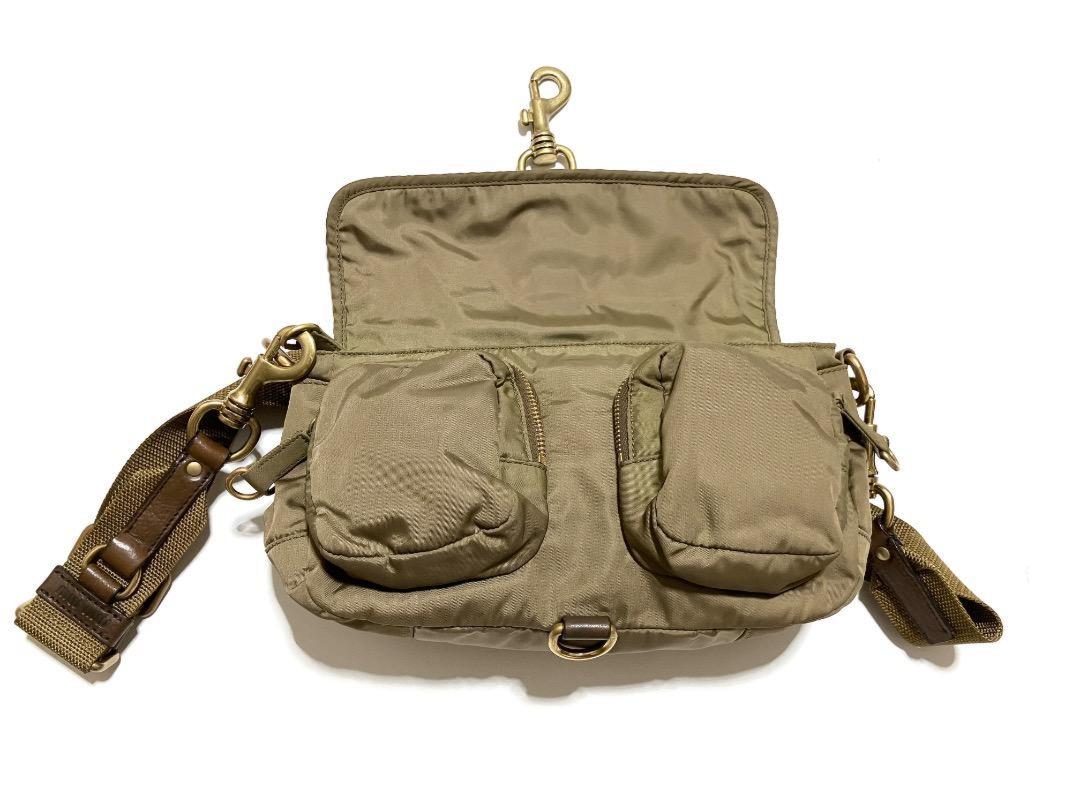 MIU MIU Vintage Safari Pocket Bag Shoulder Purse Logo Nylon Authentic