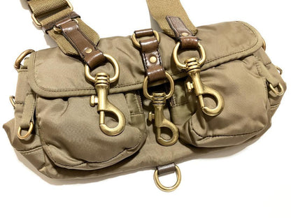 MIU MIU Vintage Safari Pocket Bag Shoulder Purse Logo Nylon Authentic