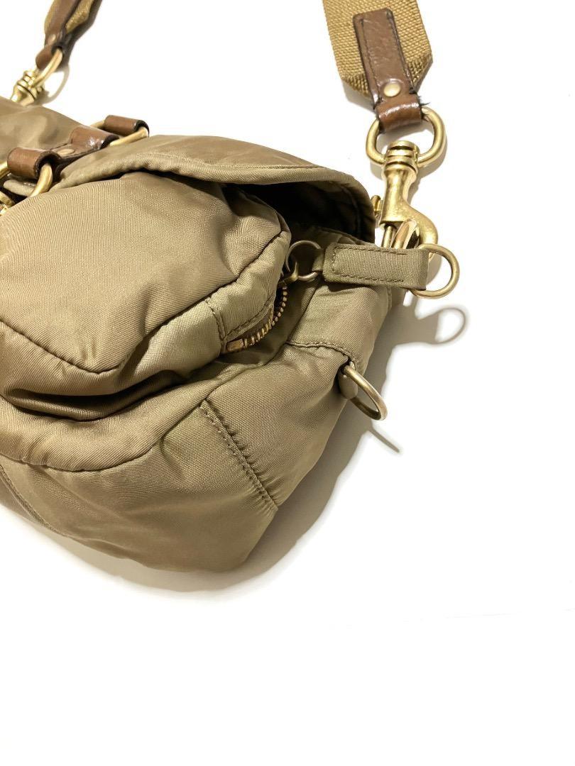 MIU MIU Vintage Safari Pocket Bag Shoulder Purse Logo Nylon Authentic