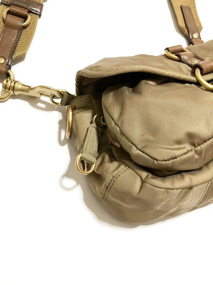 MIU MIU Vintage Safari Pocket Bag Shoulder Purse Logo Nylon Authentic