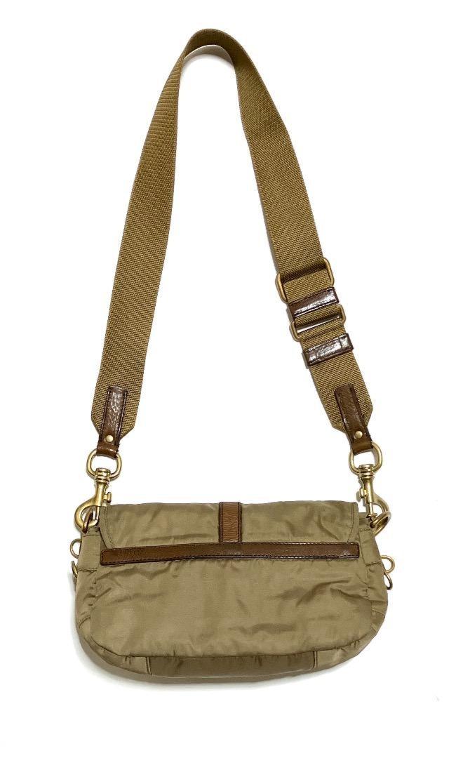 MIU MIU Vintage Safari Pocket Bag Shoulder Purse Logo Nylon Authentic