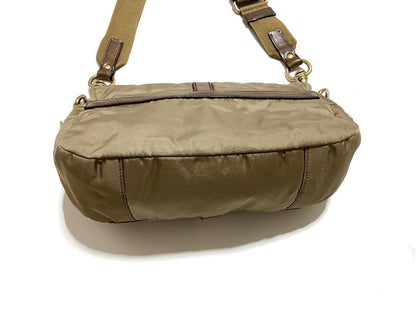 MIU MIU Vintage Safari Pocket Bag Shoulder Purse Logo Nylon Authentic