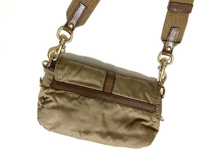 MIU MIU Vintage Safari Pocket Bag Shoulder Purse Logo Nylon Authentic