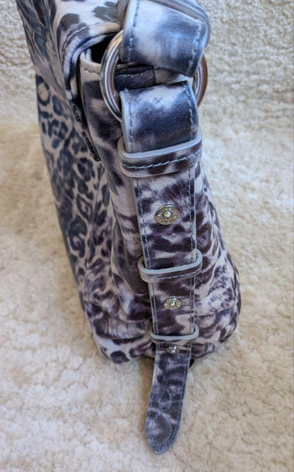 MULBERRY Shoulder Bag Purse Leopard Leather Authentic