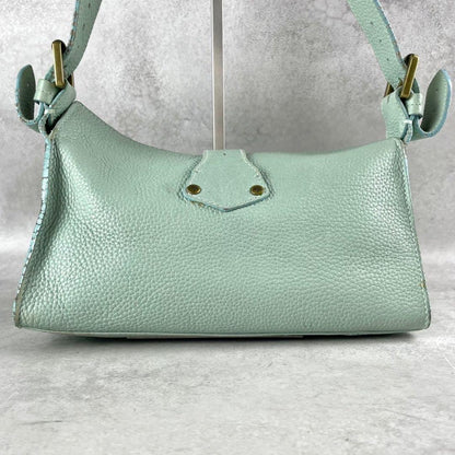 MULBERRY Shoulder Bag Purse Roxanne Leather Emerald Green Authentic