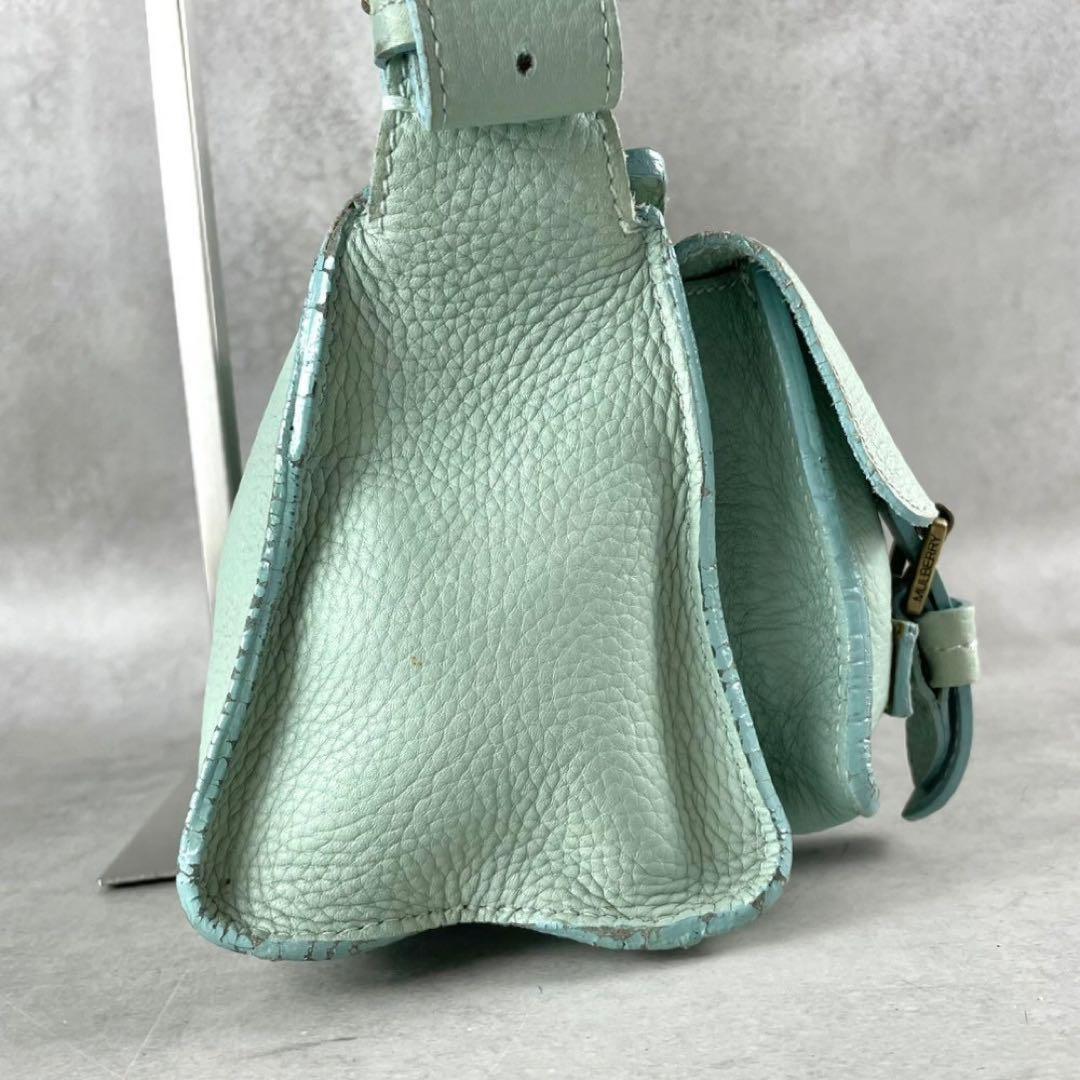 MULBERRY Shoulder Bag Purse Roxanne Leather Emerald Green Authentic