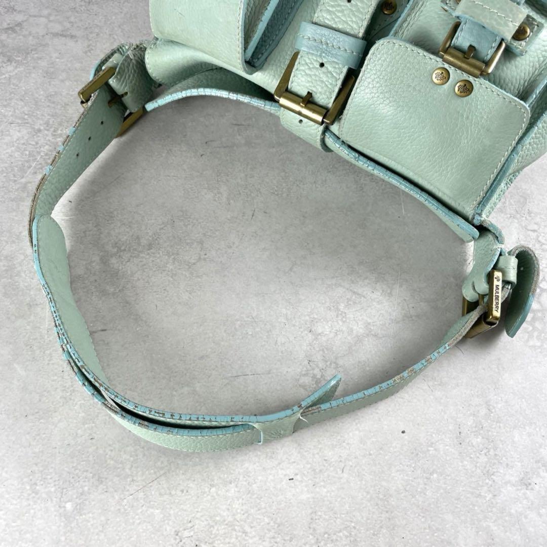 MULBERRY Shoulder Bag Purse Roxanne Leather Emerald Green Authentic