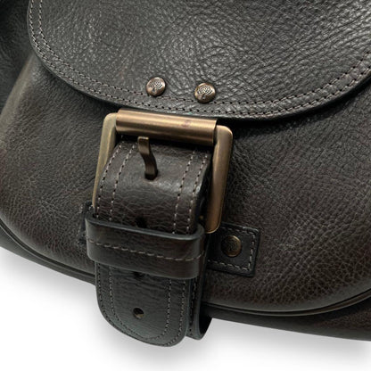 MULBERRY Shoulder Bag Purse Leather Dark Brown Authentic