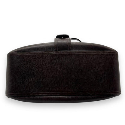 MULBERRY Shoulder Bag Purse Leather Dark Brown Authentic
