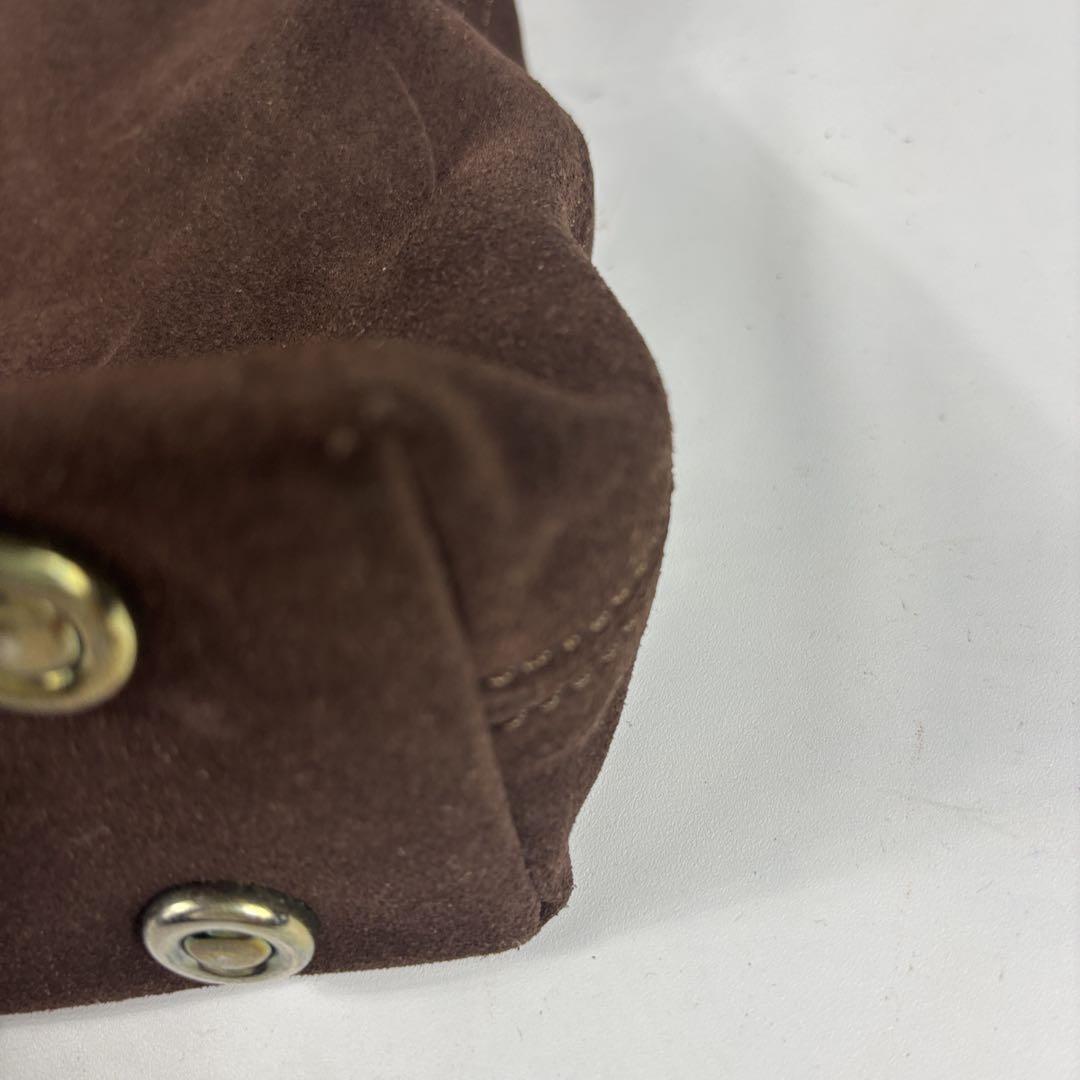 MULBERRY Hand Shoulder Bag Tote Purse 2way Suede Dark Brown Authentic