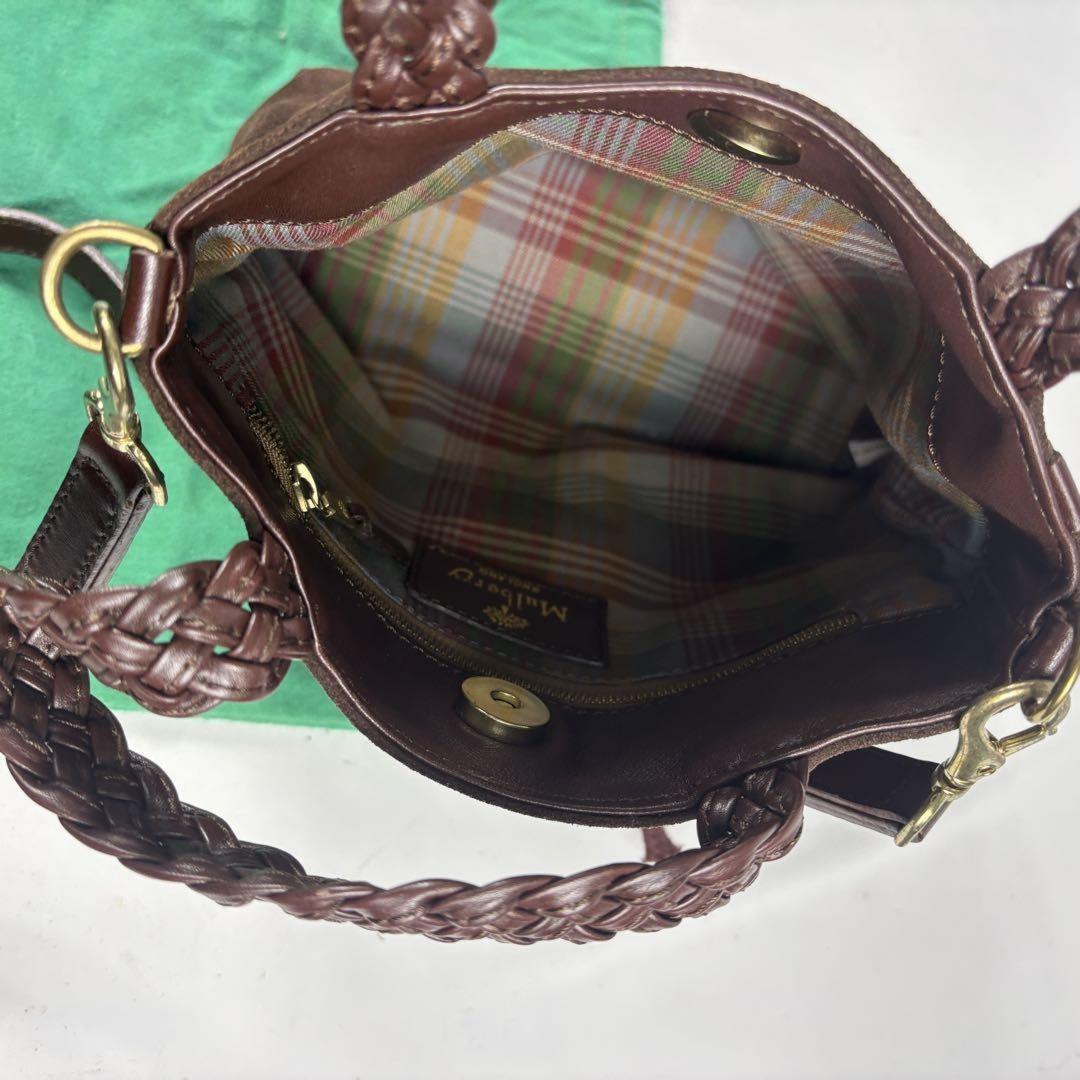 MULBERRY Hand Shoulder Bag Tote Purse 2way Suede Dark Brown Authentic