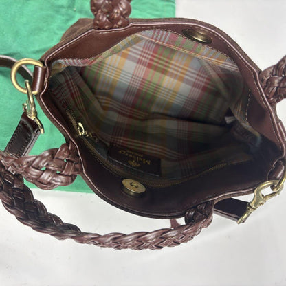 MULBERRY Hand Shoulder Bag Tote Purse 2way Suede Dark Brown Authentic