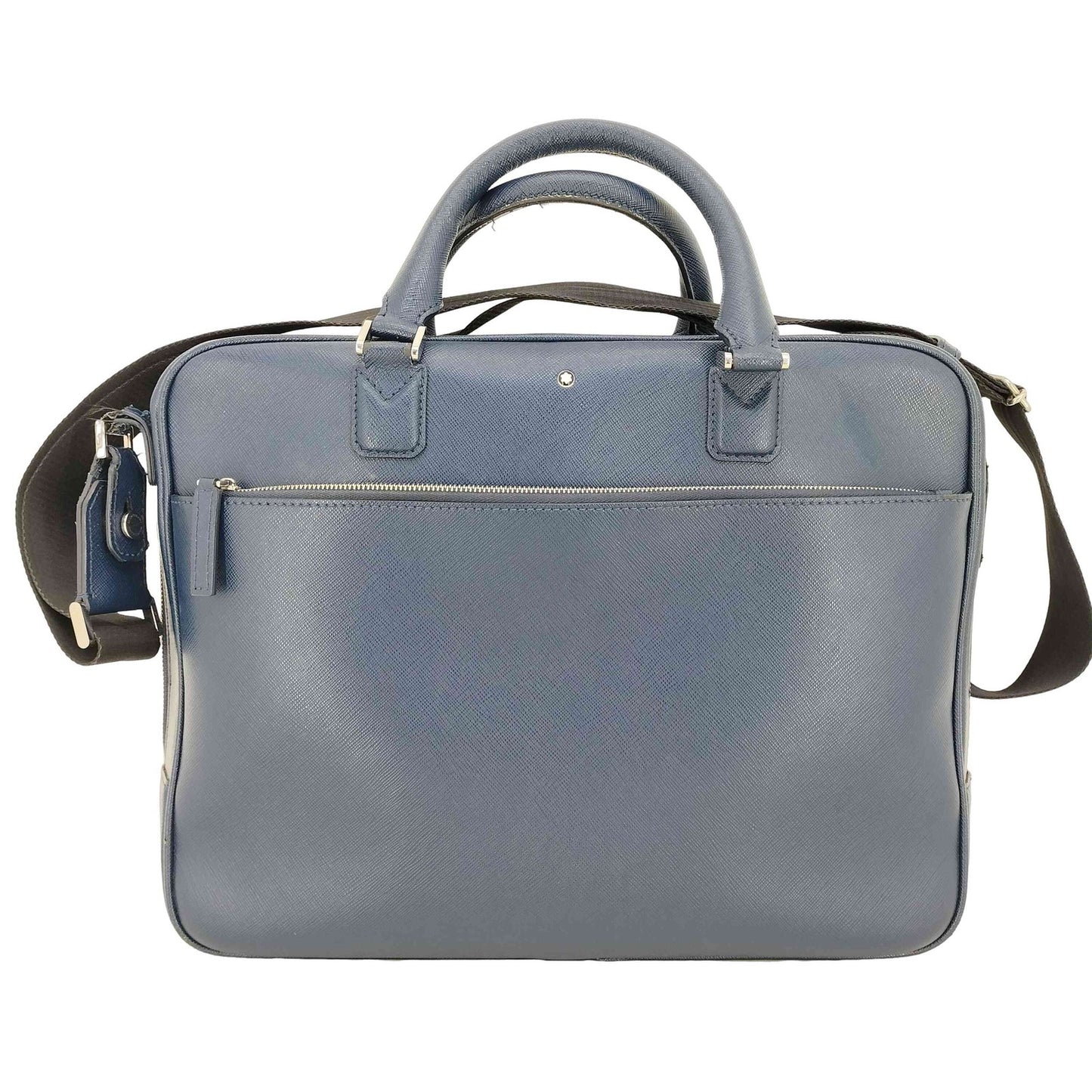 Montblanc Business Bag Briefcase 2way Blue Authentic