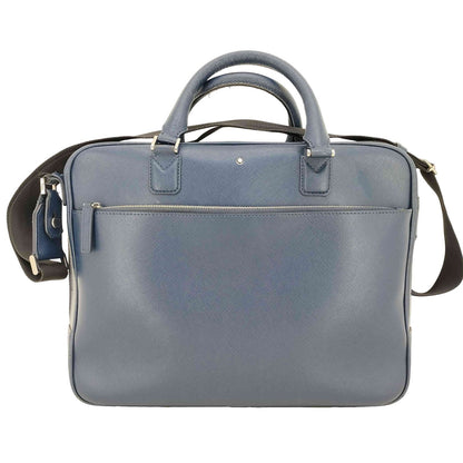 Montblanc Business Bag Briefcase 2way Blue Authentic