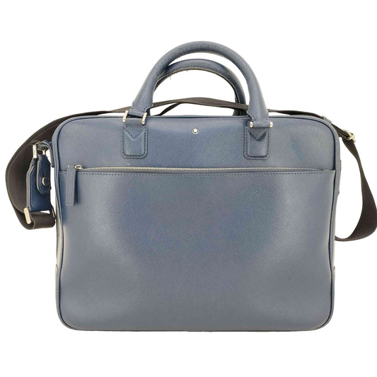 Montblanc Business Bag Briefcase 2way Blue Authentic