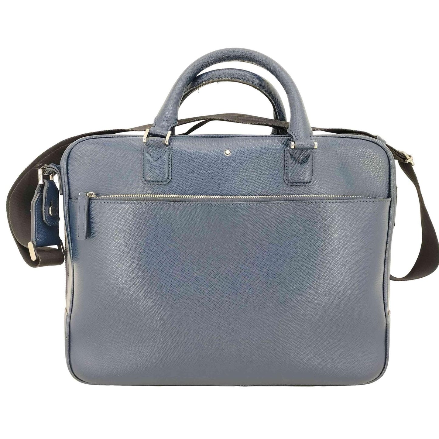 Montblanc Business Bag Briefcase 2way Blue Authentic
