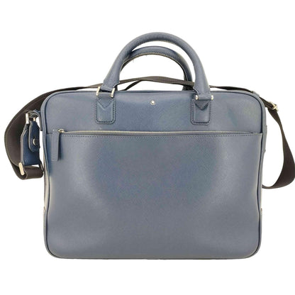 Montblanc Business Bag Briefcase 2way Blue Authentic