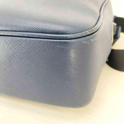 Montblanc Business Bag Briefcase 2way Blue Authentic