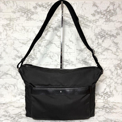 Montblanc Shoulder Bag Purse Nylon Black Authentic