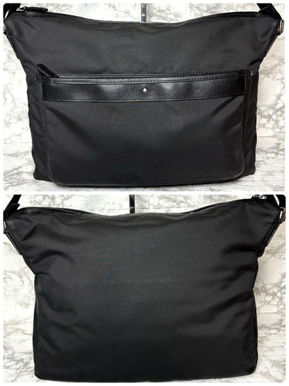 Montblanc Shoulder Bag Purse Nylon Black Authentic