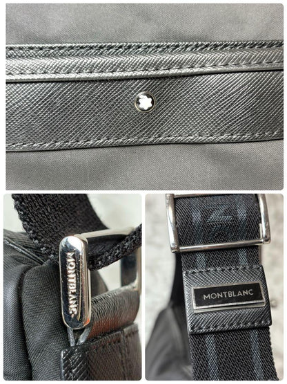 Montblanc Shoulder Bag Purse Nylon Black Authentic