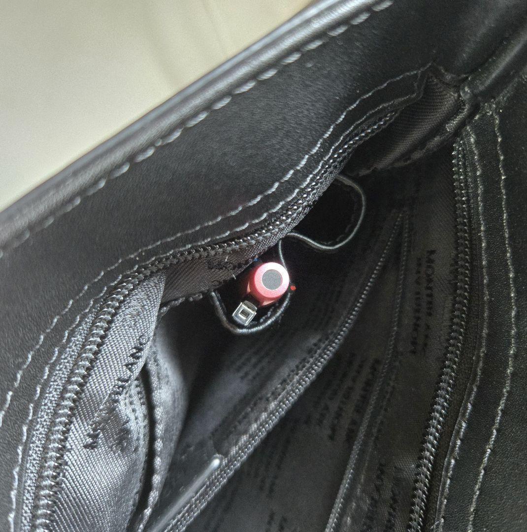 Montblanc Shoulder Bag Purse Leather Nylon Black Authentic