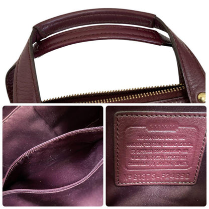 COACH Hand Shoulder Bag Tote Purse 2way Soho Leather Purple Authentic