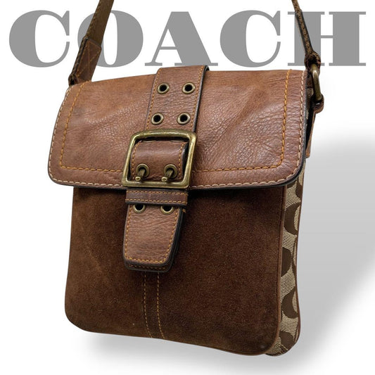 COACH Shoulder Bag Purse Signature Soho 5860 Leather Authentic