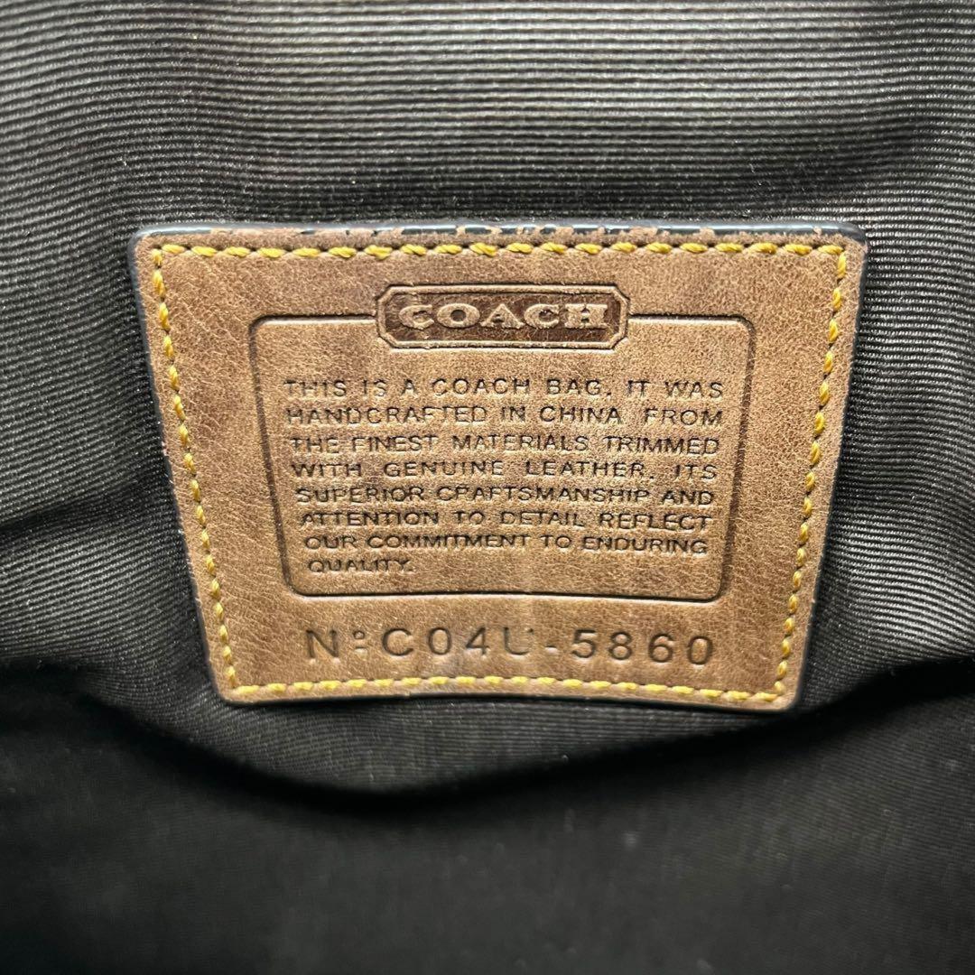 COACH Shoulder Bag Purse Signature Soho 5860 Leather Authentic