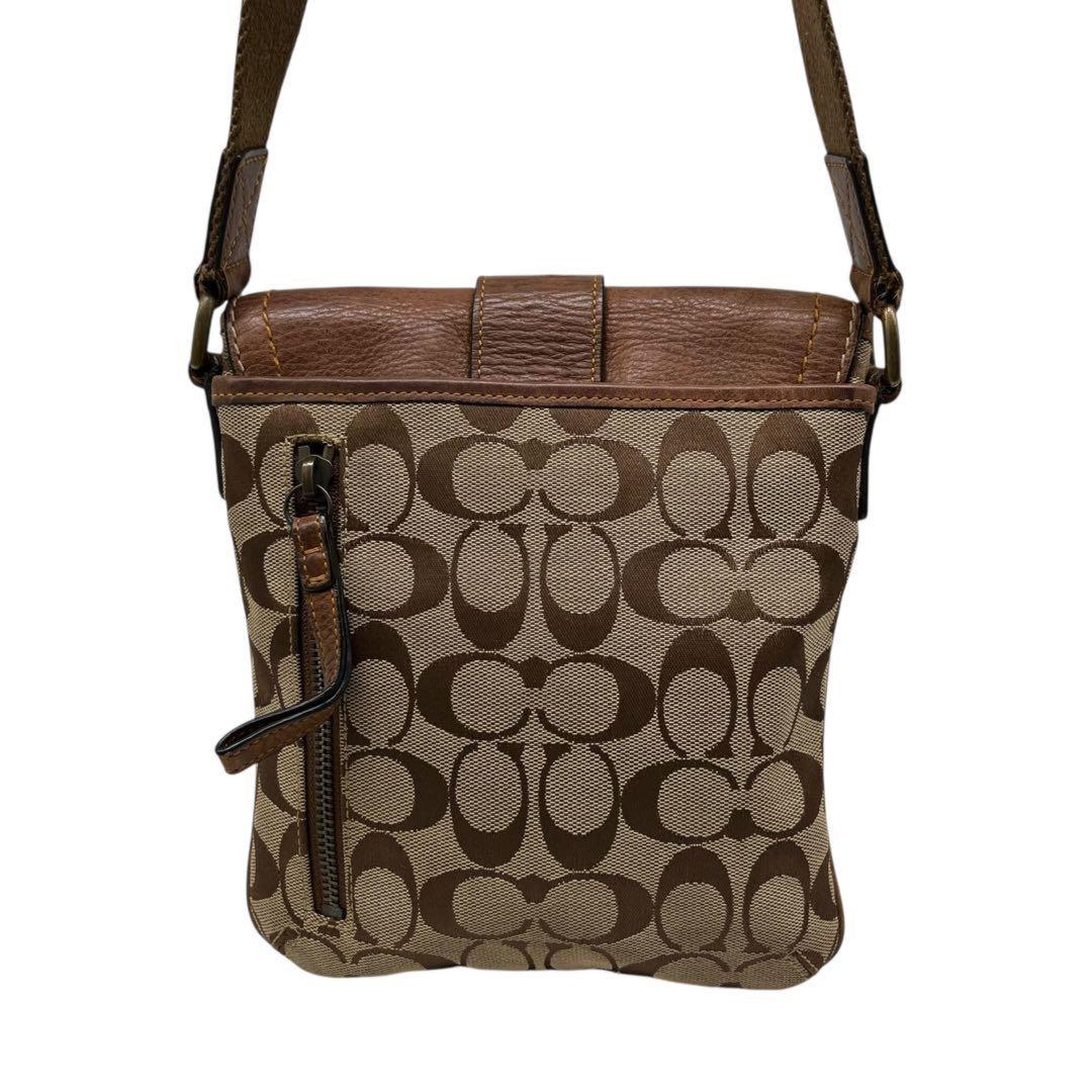 COACH Shoulder Bag Purse Signature Soho 5860 Leather Authentic
