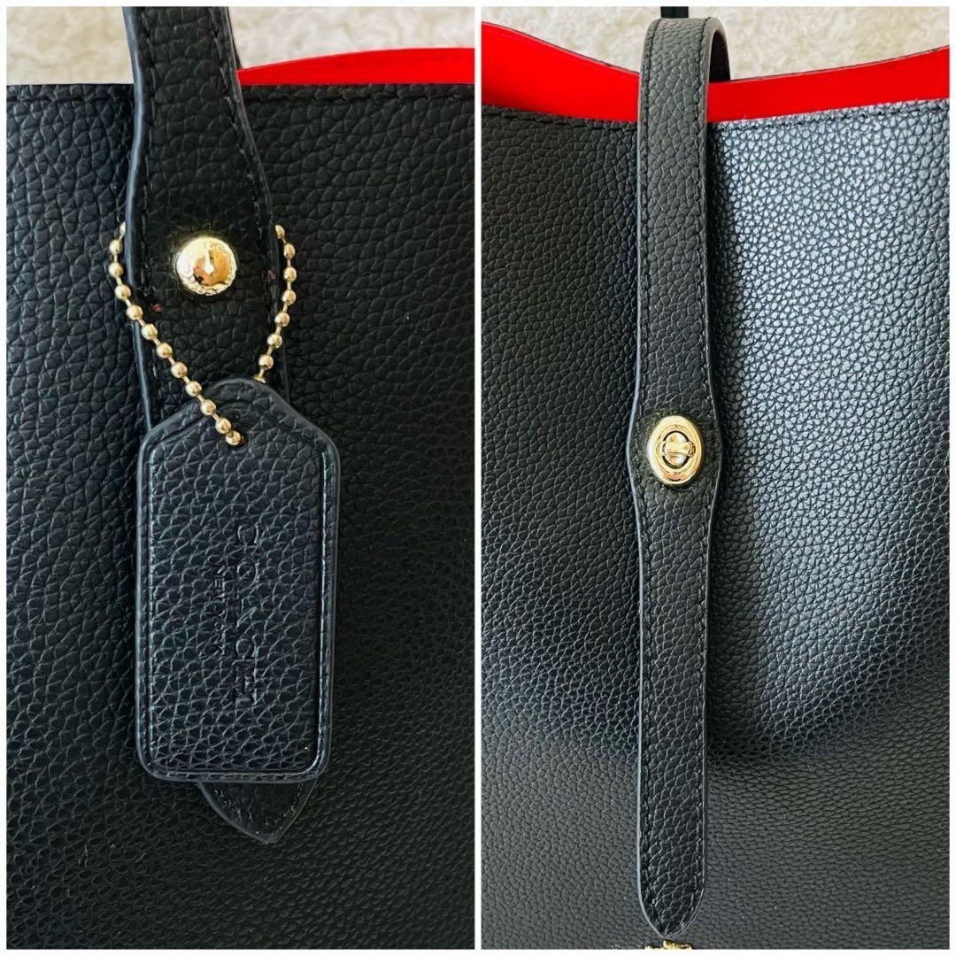 COACH Hand Bag Tote Purse Black Authentic