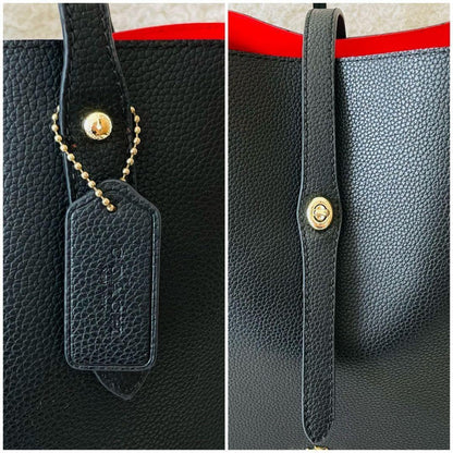 COACH Hand Bag Tote Purse Black Authentic