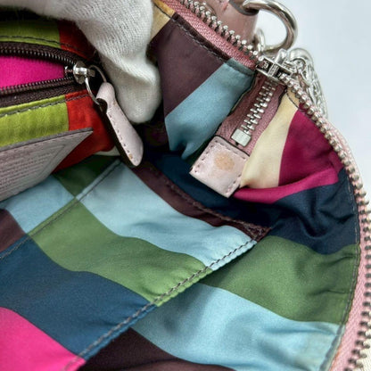 COACH Accessory Pouch Shoulder Bag Purse 2way poppy Leather Pink Authentic
