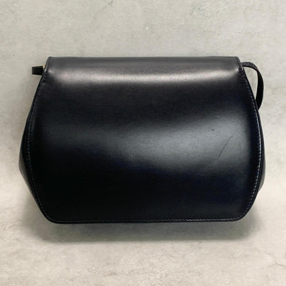 GIANNI VERSACE Shoulder Bag Purse Medusa Leather Dark Navy Women's Authentic