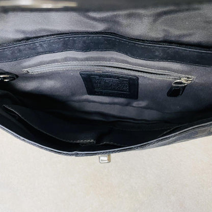 COACH Shoulder Bag Purse Turn Lock Soho Black Authentic