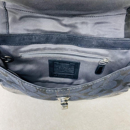 COACH Shoulder Bag Purse Turn Lock Soho Black Authentic