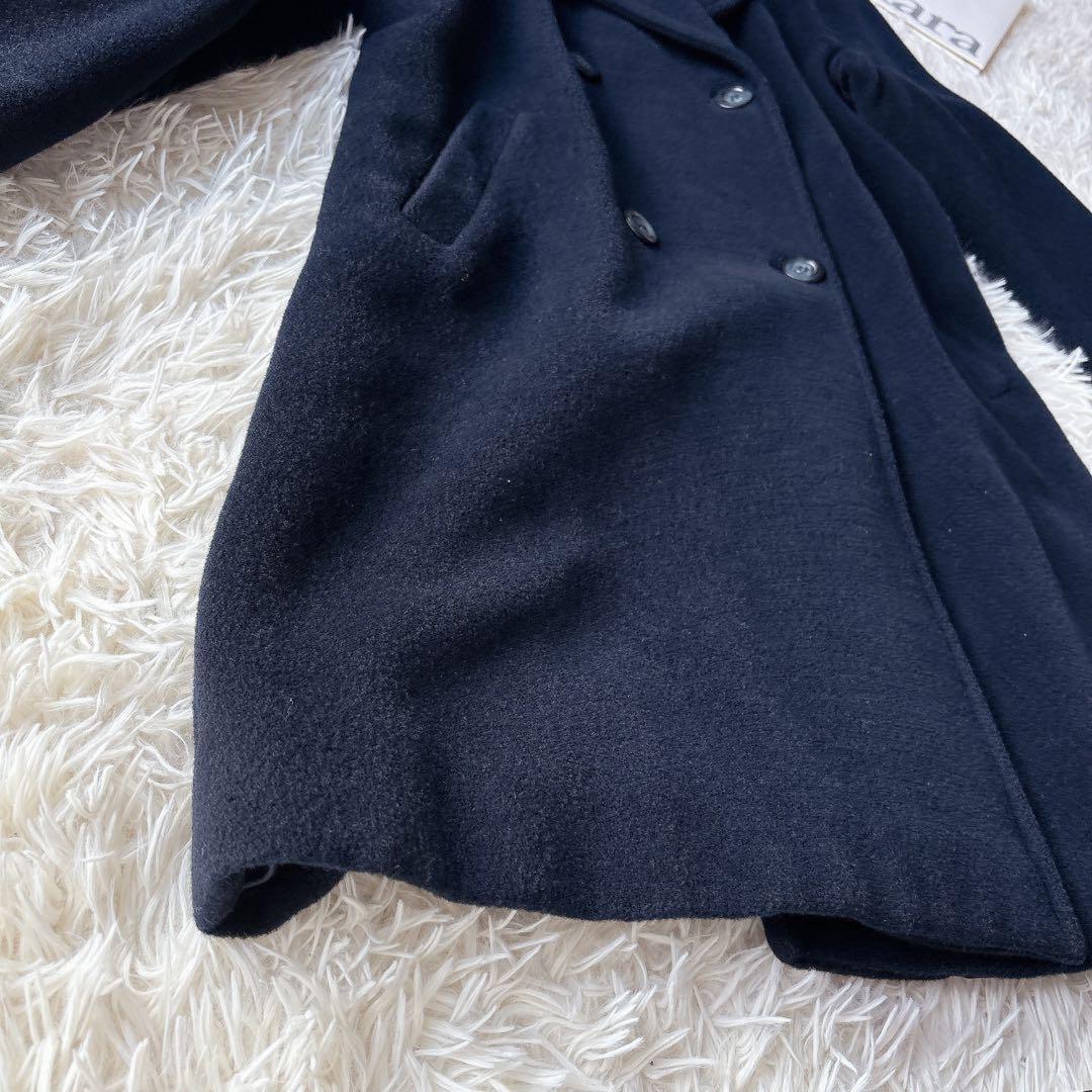 Max Mara Long Coat Asian fit L 40 US size M Navy Authentic