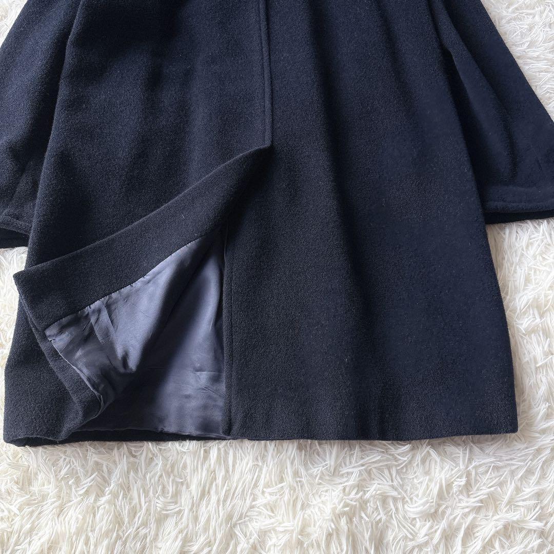 Max Mara Long Coat Asian fit L 40 US size M Navy Authentic