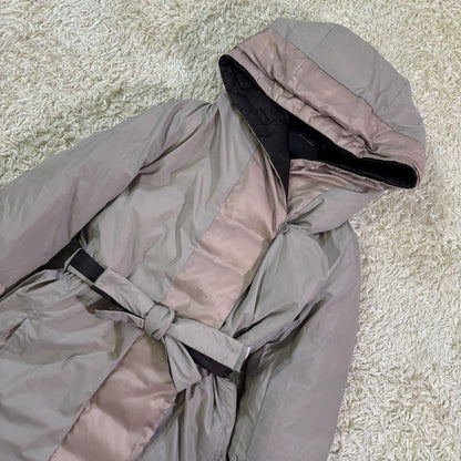 S Max Mara hooded Coat Asian fit M 38 US size S Black Beige Authentic