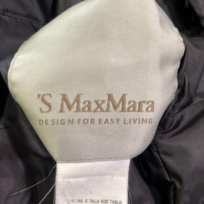 S Max Mara hooded Coat Asian fit M 38 US size S Black Beige Authentic