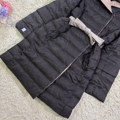 S Max Mara hooded Coat Asian fit M 38 US size S Black Beige Authentic
