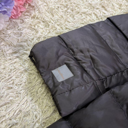 S Max Mara hooded Coat Asian fit M 38 US size S Black Beige Authentic