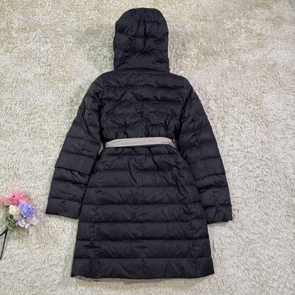 S Max Mara hooded Coat Asian fit M 38 US size S Black Beige Authentic