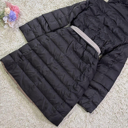 S Max Mara hooded Coat Asian fit M 38 US size S Black Beige Authentic