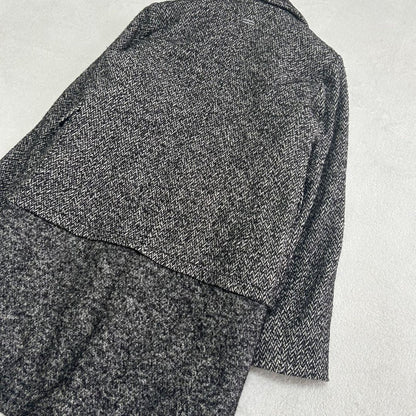 Max Mara MARELLA Long Coat Asian fit L 40 US size M Black Gray Authentic