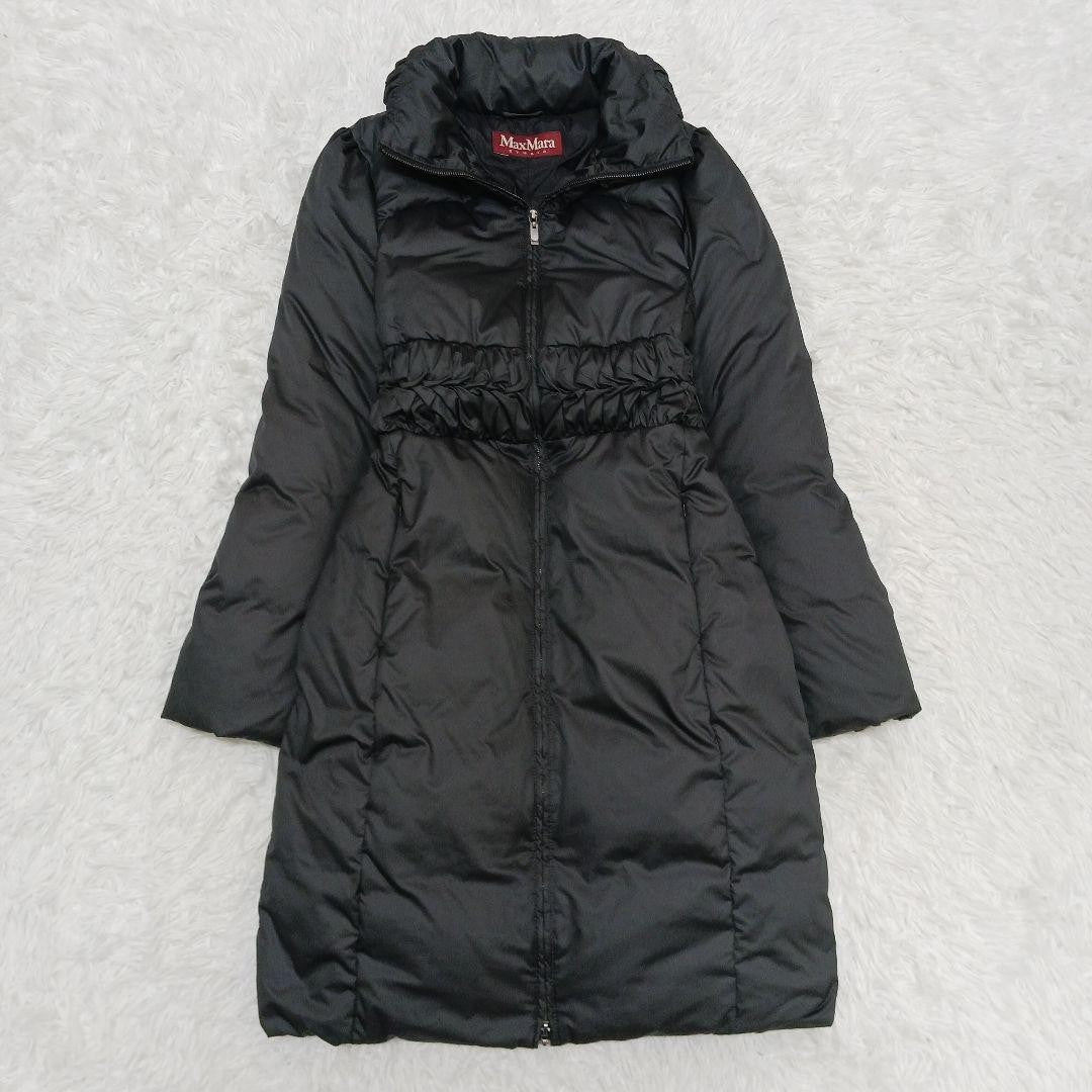 Max Mara Studio Down Coat Asian fit L 40 US size M Black Authentic
