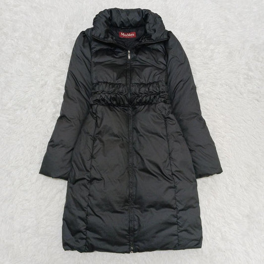 Max Mara Studio Down Coat Asian fit L 40 US size M Black Authentic