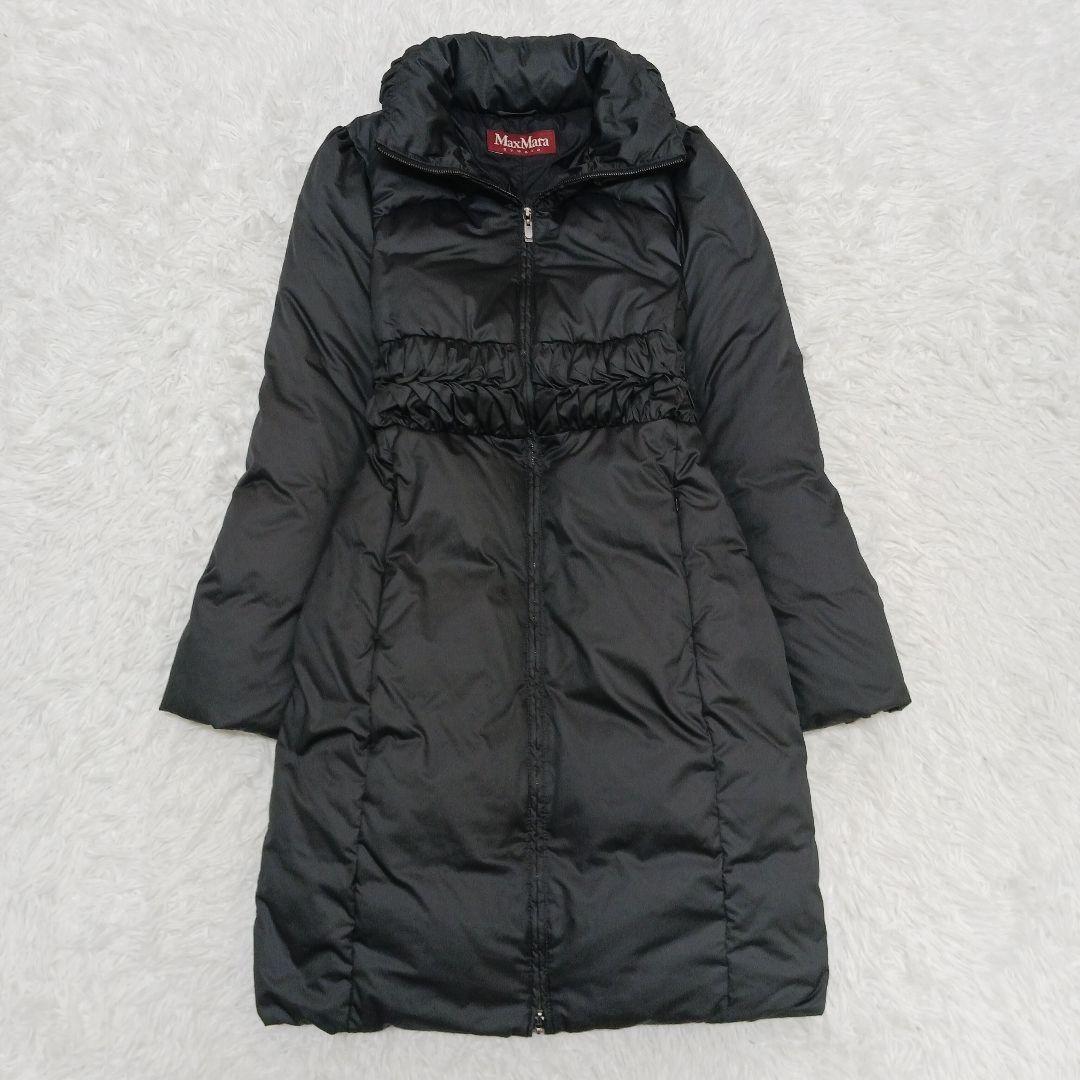 Max Mara Studio Down Coat Asian fit L 40 US size M Black Authentic