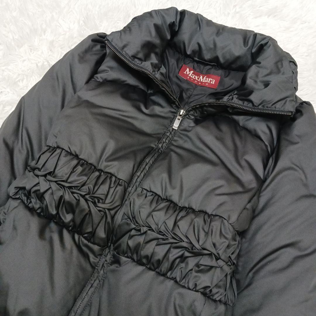 Max Mara Studio Down Coat Asian fit L 40 US size M Black Authentic