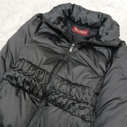 Max Mara Studio Down Coat Asian fit L 40 US size M Black Authentic